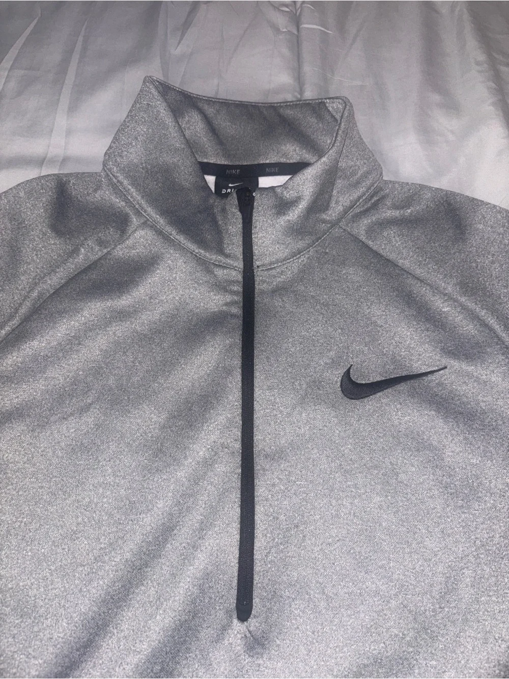 Nike Gray Half-Zip Training Pullover